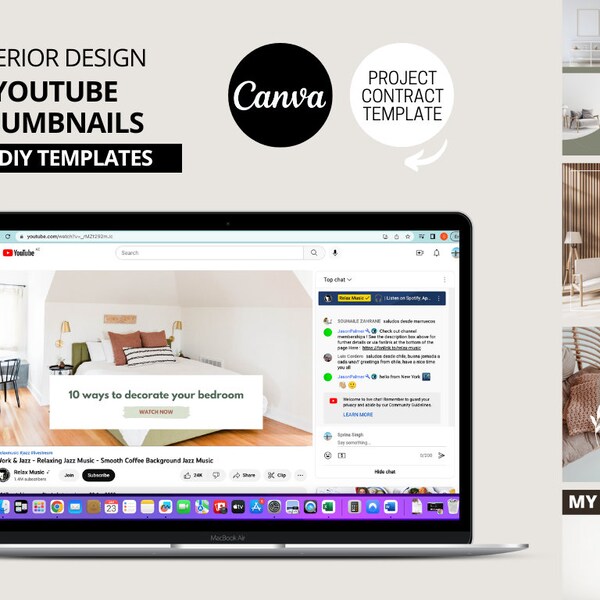 Youtube Interior Design Template Etsy