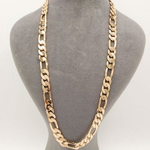 Italy 14k/stamp Yellow Gold Filled Figaro Chain, Figaro Chain, Gold Filled Necklace, Men Jewellery, Men&#39;s Necklace, Jewellery for Men