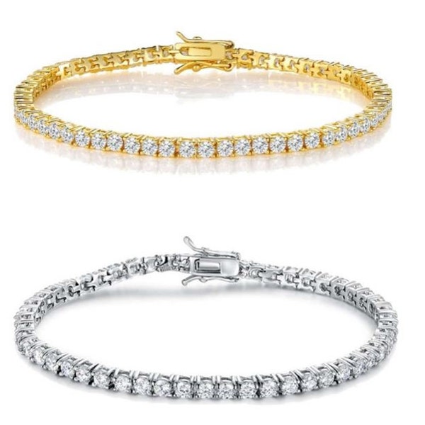 Moissanite Diamond Bracelet,Moissanite Diamond Tennis Bracelet,Tennis Bracelets for Women,5mm,4mm,3mm,moissanite jewelry,moissanite jewelery