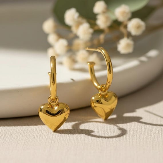Acquista ANENJERY Orecchini a cerchio con fibbia a cuore semplice e carino Moda per donne Orecchini piercing a cerchio a forma di cuore in Italia a partire da 2.52