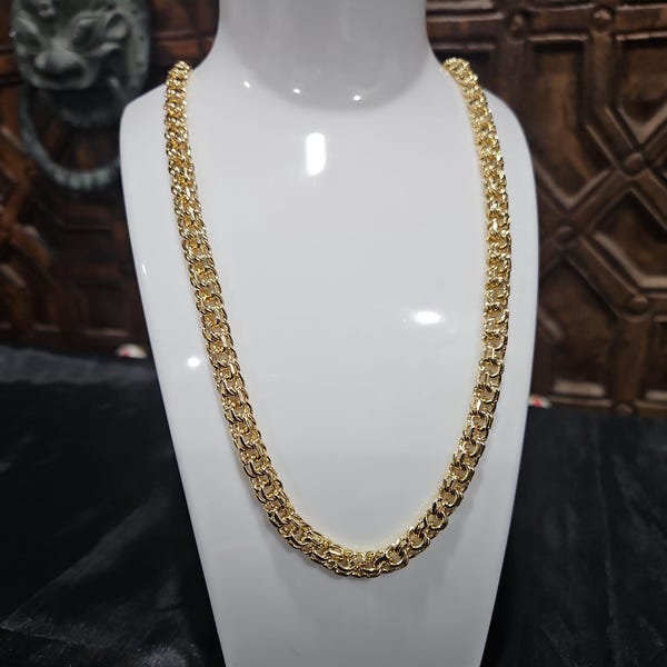 Kedja i 18k guldfinish, italiensk design,
