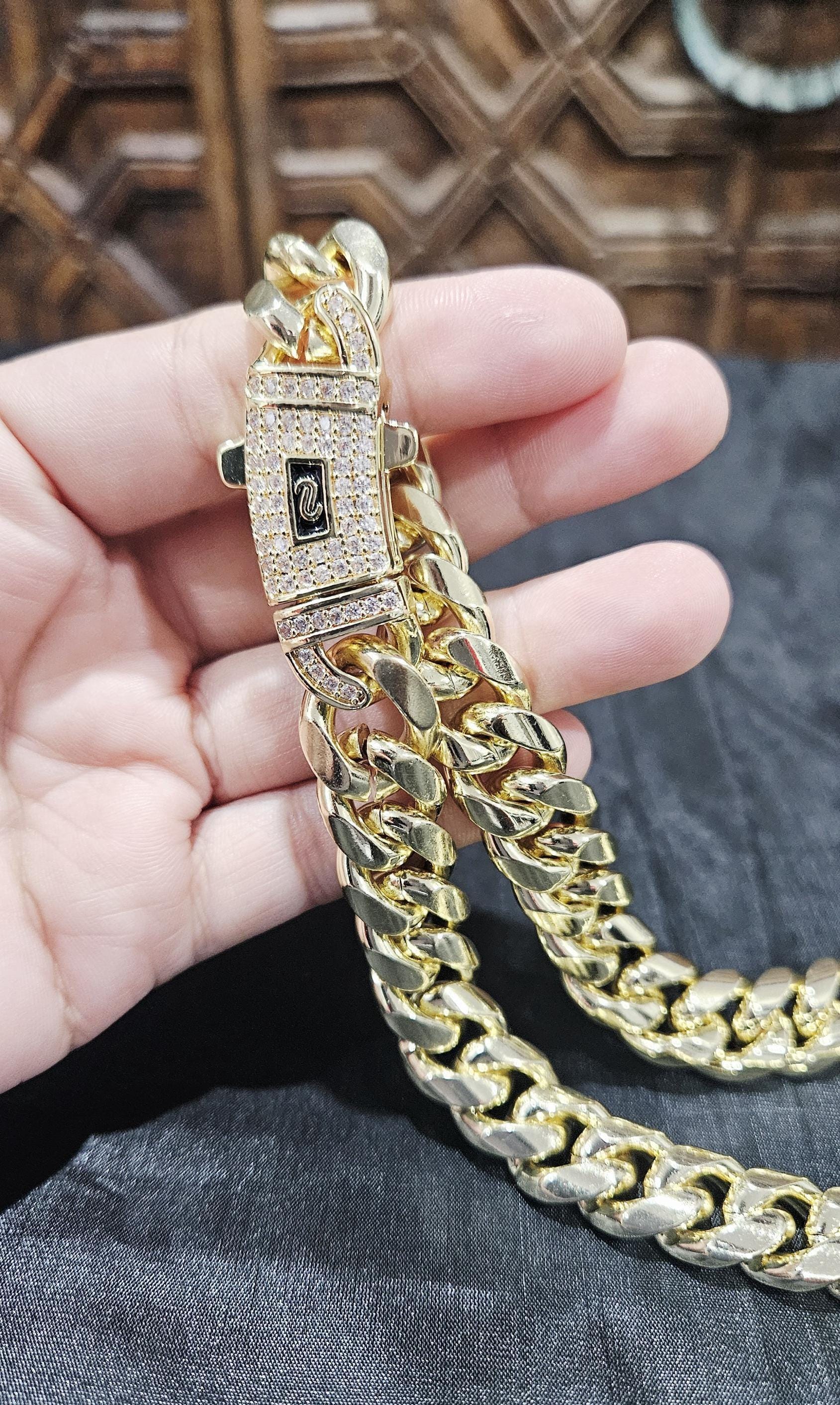 18KGP Gold Plated Cuban Chain-necklace Gold Filled-chain Cuban 
