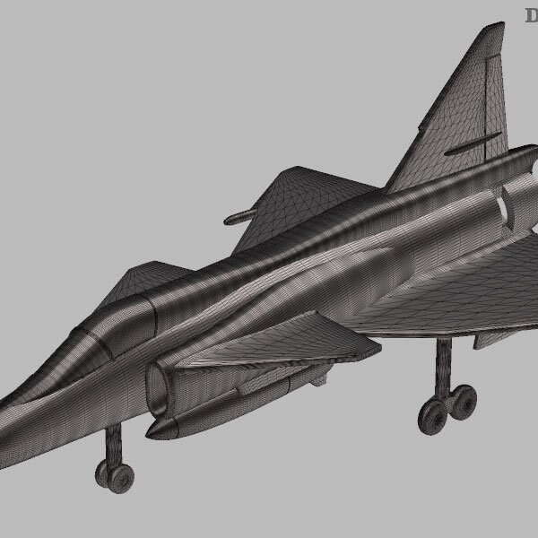 Saab J-37 Viggen - 3D printed model