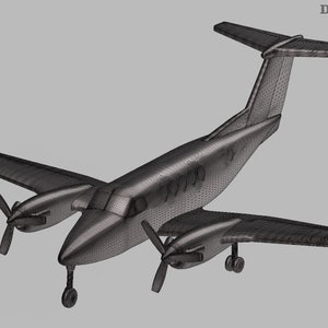 Beechcraft Super King Air 200 3D printed model image 1