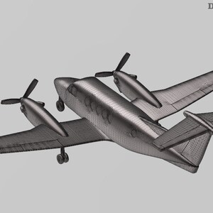 Beechcraft Super King Air 200 3D printed model image 2