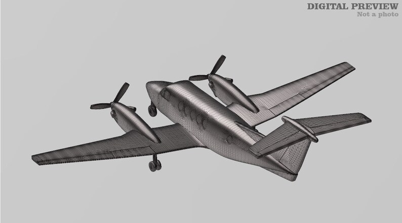 Beechcraft Super King Air 200 3D printed model image 2