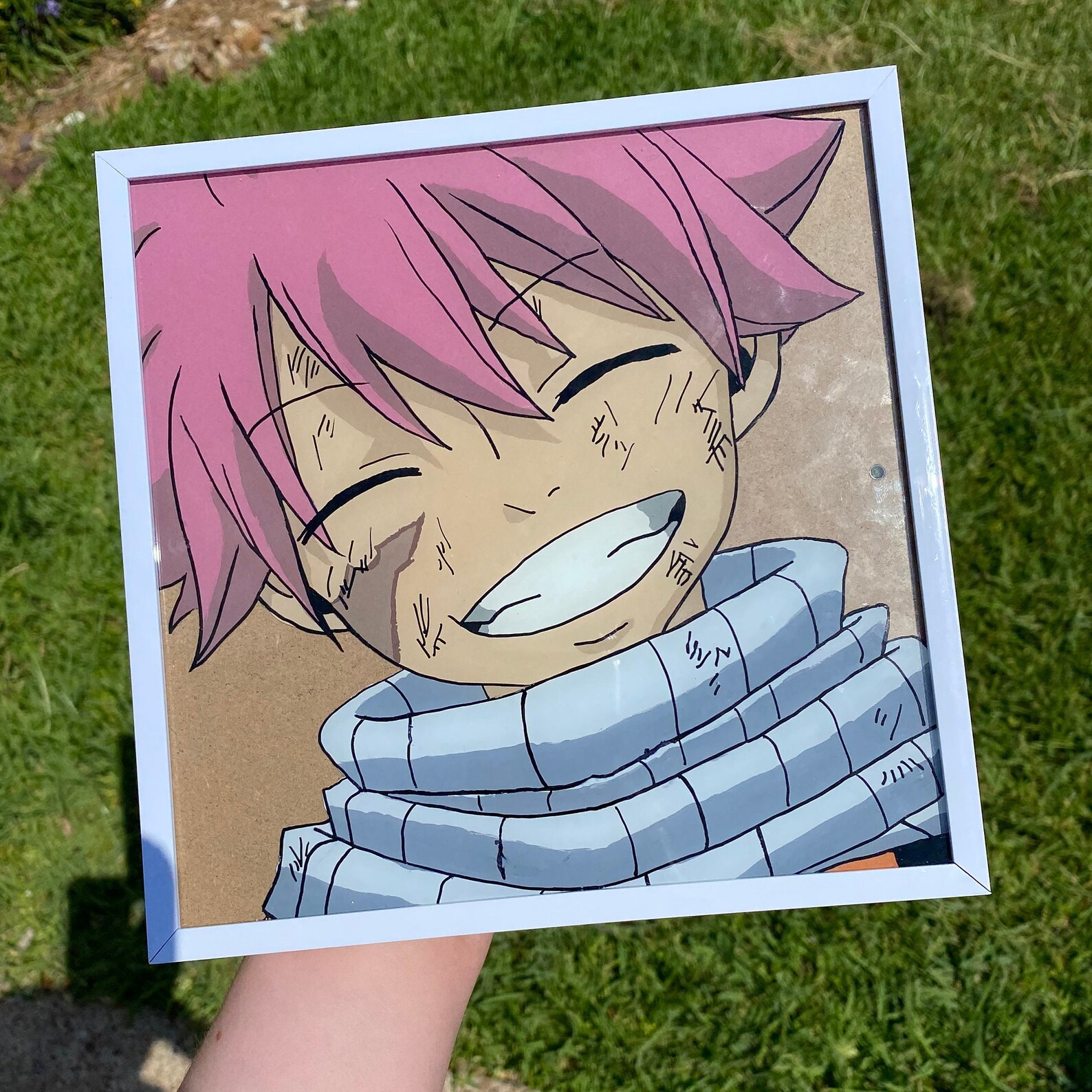 Custom Anime Glass Painting on Real Glass 8 in X 8 In Etsy