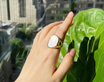 Anello di conchiglie bianche