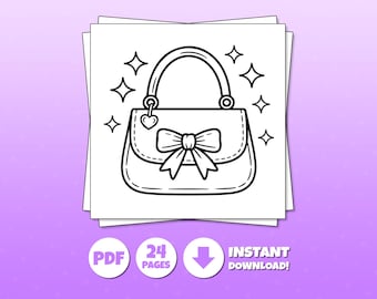 Cozy Girly Coloring Pages Book, Relaxing Fun Art, 24 Pages (PDF)