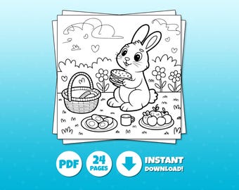 Animal Routine Coloring Book, Kids Activity Pages, Daily Learning Workbook (PDF Download)