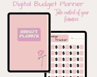 Pink Digital Budget Planner, Digital Finance Planner, Pink Planner, Bi-Weekly Budget, Monthly Budget, GoodNotes Planner, iPad Planner