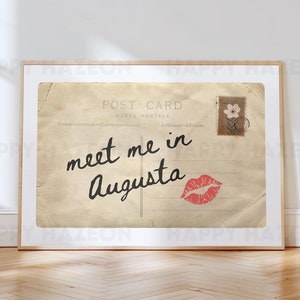 Augusta Print Postkarte Poster Wandkunst Augusta Georgia Kunst Minimalistisch Augusta Art Heart Art Georgia Druck Augusta Art Print Augusta Wall Art Print Digital