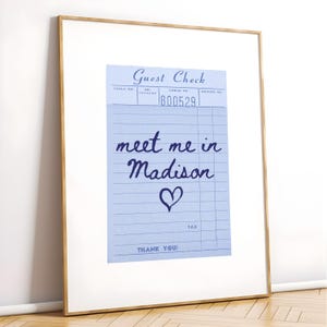 Madison Gast Check Print Poster Wandkunst Madison Wisconsin Kunst Minimalistische Kunst Herz Kunstdruck Madison Wisconsin Wall Art Print Digital