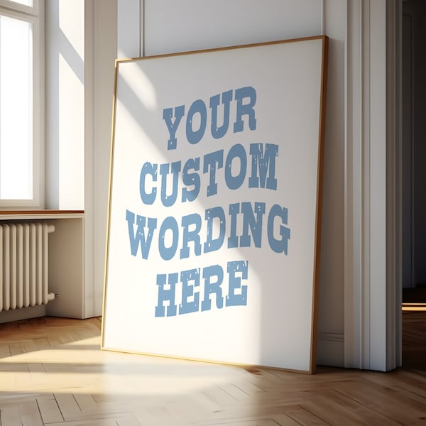 Custom print wall art etsy