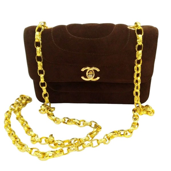 CHANEL Authentieke Klassieke 24K Gouden Bijoux Chain Crossbody Vintage Flap Bag