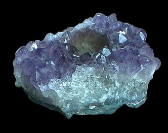 Genuine Amethyst Crystal Tealight Candle Holder With Natural Point Design