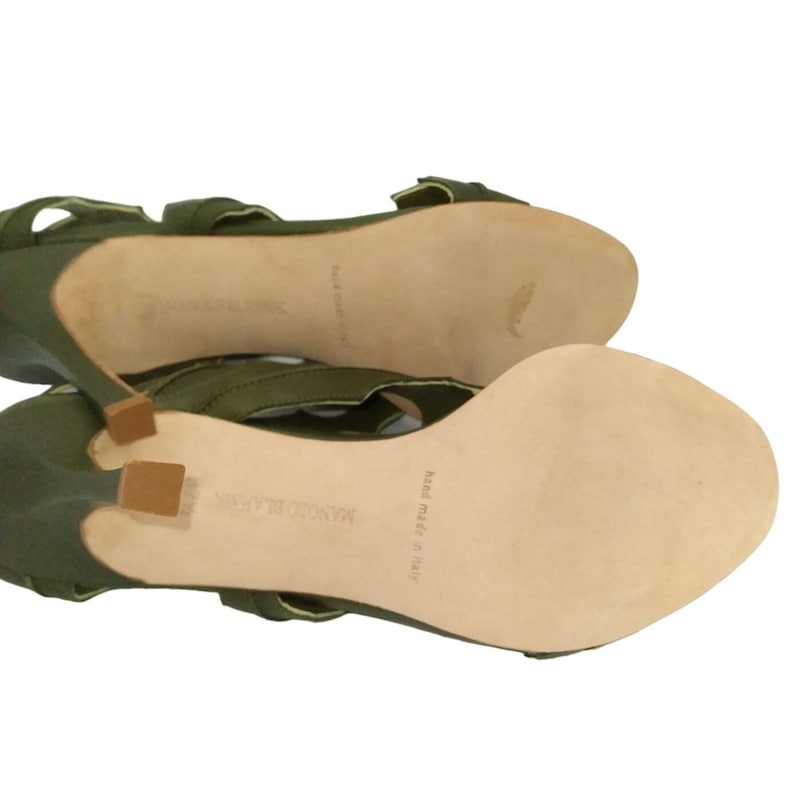 Manolo Blahnik Green Slingbacks, High Heel Shoes (US 7.5) image 8