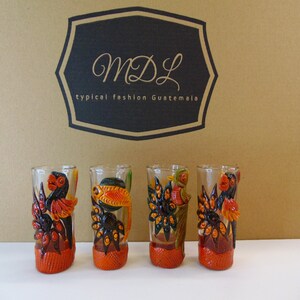 Shot glass, handmade, artisian glass,