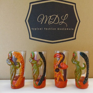Shot glass, handmade, artisian glass,