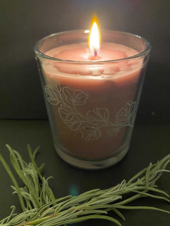 CUSTOM ENGRAVED CANDLE Engraved Natural Beeswax Candle 7 Oz Etsy