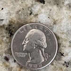 1983 Quarter Dollar - No Hair - Upside Down Facing