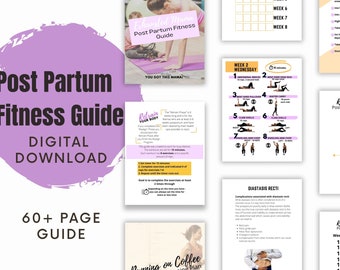 Guía de acondicionamiento físico posparto para regalo posparto para mamá nueva programa de ejercicios para mamá programa de ejercicios para mamá entrenamiento del vientre después de ejercicios para bebés