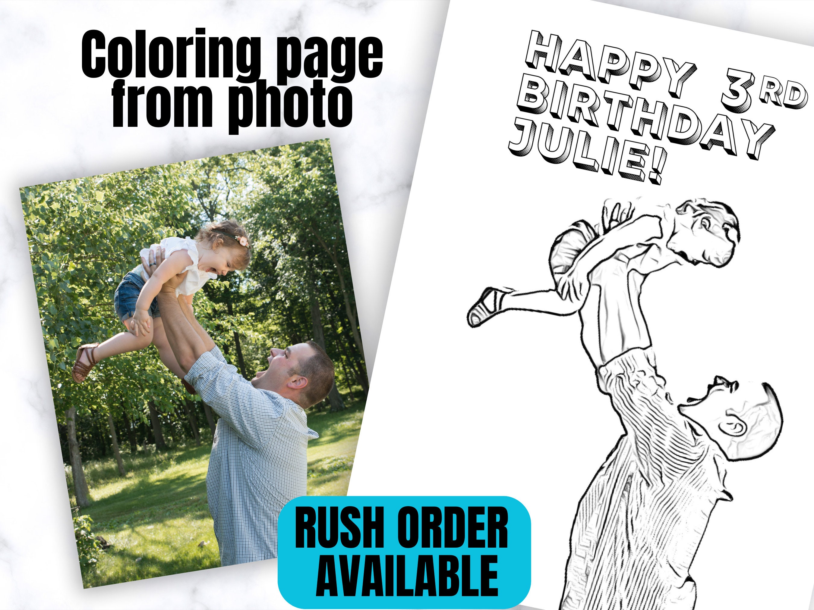 Custom Coloring Page For 6 Year Old Birthday Customized Color Page For 