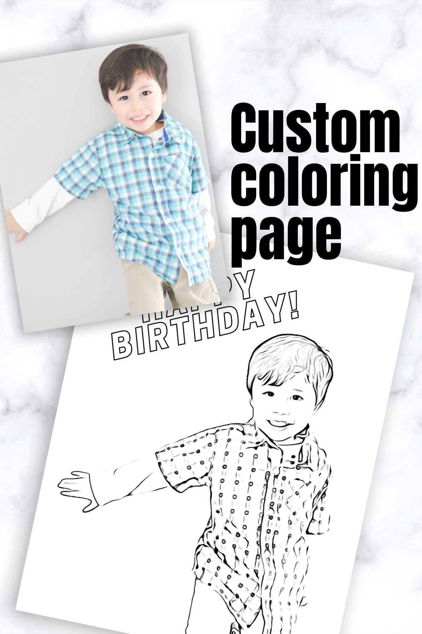 custom-coloring-page-for-6-year-old-birthday-customized-color-etsy