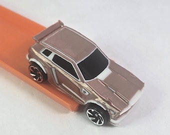 Shiny Rose Gold - 1/64 Scale Model Car - White Trim - Video Game Rocket Car