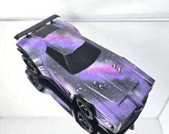 Purple Nebula Pre-made Video Game Model Car Muscle Car Style