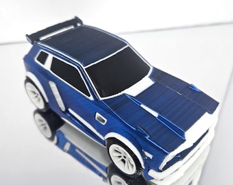Dual Color Blue to Black 1/24 Scale Model Car - Black Trim - Video Game Rocket Car