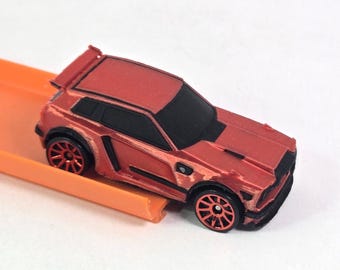 Shiny Red 1/64 Scale Model Car - Black Trim - Video Game Rocket Car