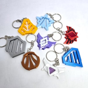 Rang badges / sleutelhangers / spelden voor raketvideogames