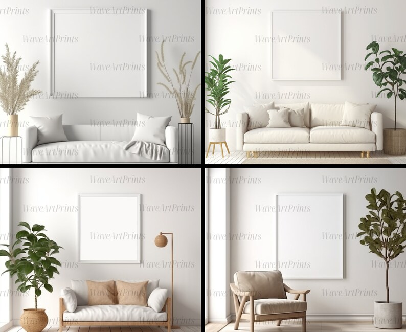 20 Cozy Frame Mockups Bundle 1 Frame modern Mockup Etsy