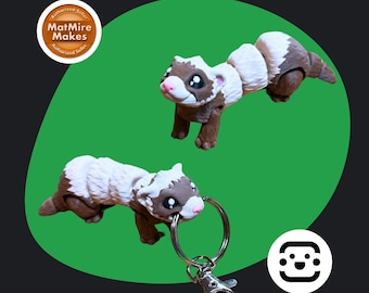 Chibi Ferret Fidget / Keychain - 3D Printed
