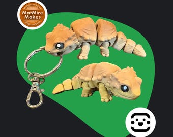 Chibi Bearded Dragon (Beardie) Fidget / Keychain - 3D Printed