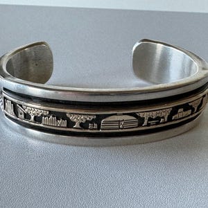 Bruce Morgan NEW VINTAGE Sterling Silver 14k Gold Cuff Bracelet 132g Heavy Navajo b. Morgan