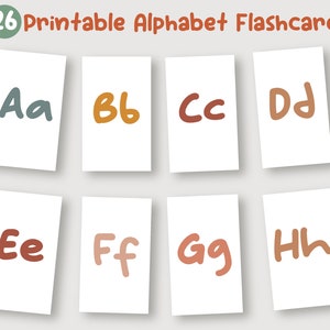 Alphabet Flash Cards Printable Alphabet Flash Cards for - Etsy