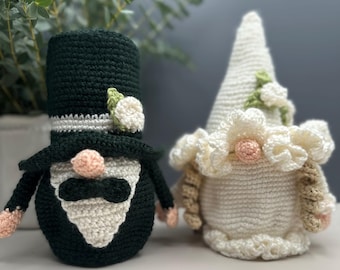 Bride and Groom Gnome Crochet Pattern