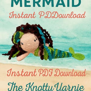 Mermaid Doll Crochet Pattern PDF File