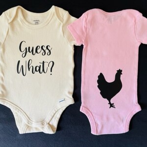 Raad eens? Onesie met kippevel