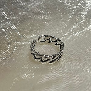 925 Sterling Sliver Ring,Chunky Silver Ring-Dainty Silver Ring For Women-Open Adjustable Ring-