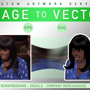 Può includere: Un'illustrazione digitale di una donna con capelli neri e una camicia blu con un motivo. L'immagine è una grafica vettoriale e può essere utilizzata per vari scopi, come la creazione di adesivi, decalcomanie o prodotti aziendali.