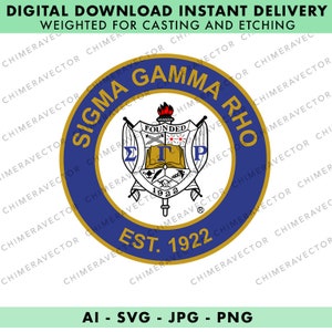 SIGMA Rho Sorority Siegel -Svg - Png - Ai - Vollfarbe