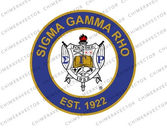 Sigma Gamma Rho Sorority Seal - Svg - Png - Ai - Full Color