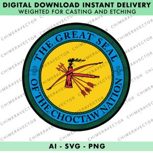 Choktaw Nation of Oklahoma Siegel Vektor Art -Svg - Ai - Png