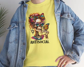 Antisocial Skeleton Shirt | Unisex T-Shirt