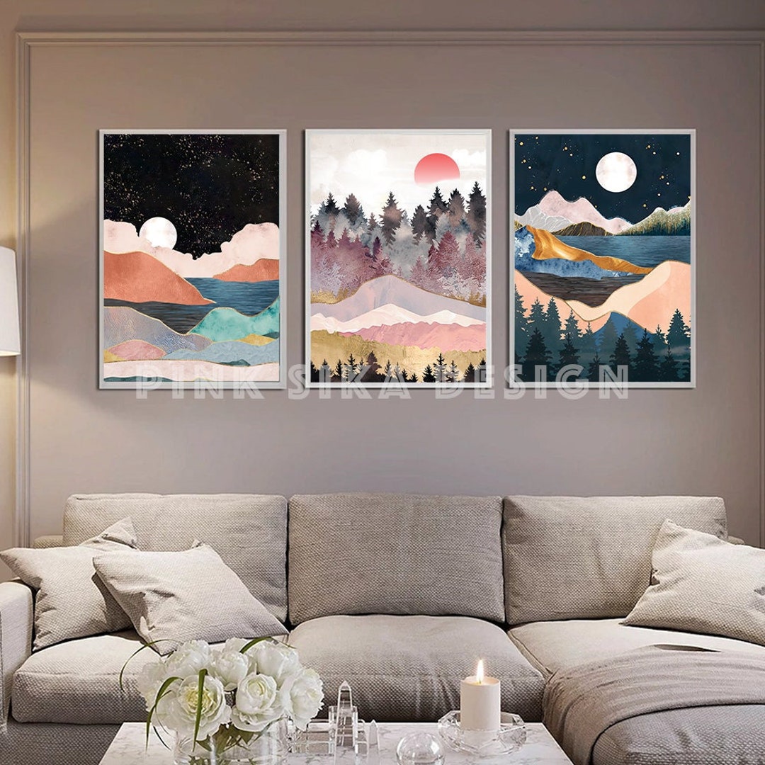 Set of 3 Scandinavian Wall Art Living Room Wall Decor - Etsy