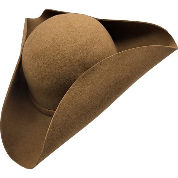 Fancy Tricorn Wool Pirate Hat: Army Military Inspired - Ideal for Events & Unique Gift for All Occasions