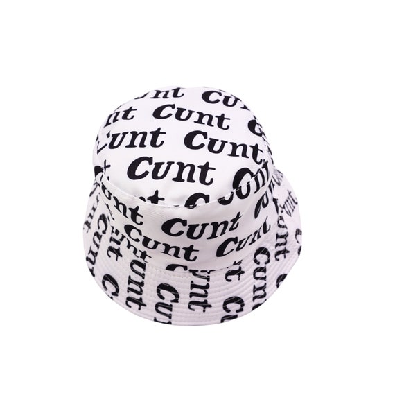 Cunt Bucket Hat Festival Hat Rave Hat Summer Hat Fishing Hat Funny Bucket  Hat Black and White Unisex 